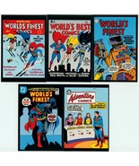 Vintage Art DC Comics 5 Post Card Lot ~ World&#39;s Finest Superman Batman S... - $244.84 MXN