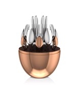 Juego de cubiertos Christofle plateado y chapado en oro rosa Mood 24 piezas - €2.304,87 EUR