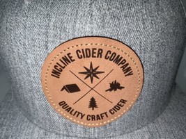 INCLINE CIDER CO. BEER Trucker Snap Back HAT CAP Thick Sewn Gray - $24.74