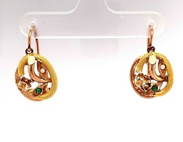 14k Yellow and Rose Gold Victorian Earrings (#J4908) - $420.75