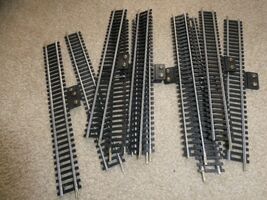 Lot of 12 Vintage HO Scale Str Terminal Nickel Silver Track Sections 9" ... - $15.84