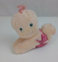 Vintage 1984 Hallmark Hug-A-Bye Plush Baby Doll Clip On Toy Pink Diaper - £9.46 GBP