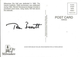 Tom Barrett Mayor of Milwaukee Signed Postcard - £15.49 GBP