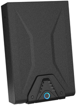 Gun Pistol Portable Safe Metal Security Box Storage Case Biometric Fingerprint - £105.12 GBP