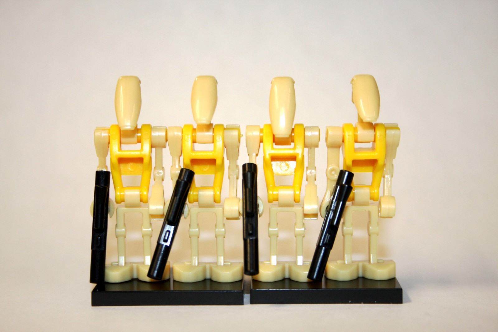 Battle Droid Yellow Pack Of 4 Star Wars Custom Minifigures - $9.46