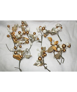 Gold and Silver Floral Picks, Wreath Decor, Floral Arrangement - $8.99