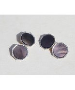 Art Deco 14K Yellow White Gold Black Lip Abalone Shell Double Sided Cuff... - $397.95