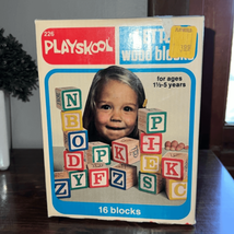 1978 Playskool Color Letter Blocks set of 16 complete - £13.85 GBP