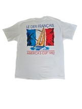 Vintage America’s Cup 1992 Le Defi Francais Single Stitch T-Shirt White Men's Xl - $24.06