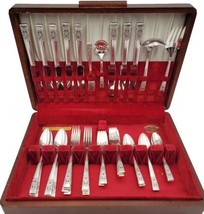 1936 Oneida Coronation Community Silver Plate Flatware 44 pc Set of 8 - $186.07