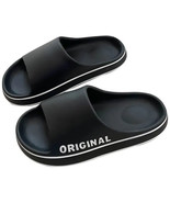Feslishoet Women Letter Slippers Beach Slides Solid Color Mens Thick Sol... - $12.17 CAD