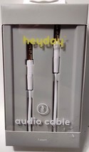 Heyday Audio 3.5mm to 3.5mm Auxiliary (Aux) Round Cable 3ft White - $2.85