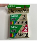 Fuji Film Pro VHS-C Tape 2 Pack TC-30 Blank Premium High Grade Camcorder... - $12.23