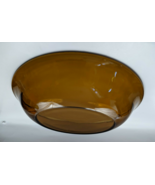 Arcopal France Amber Brown Glass Salad Serving Bowl 11&quot; Vintage - $30.00