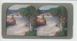 Stereoview Yellowstone River Rapids Upper Falls Yellowstone National Par... - £7.25 GBP