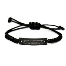 Marketing Manager Graduation Gift Rope Bracelet: Caution: I&#39;m A Retired Marketin - $21.51