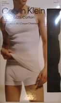 3 CALVIN KLEIN SIZES: S M L XL XXL MENS COTTON BLACK TANK TOP T-SHIRT UN... - $38.90