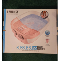  NIB Homedics Bubble Bliss Deluxe Foot Bath-Pink Foot Spa - £22.94 GBP