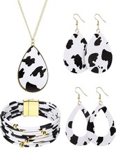 4 Pcs Cow Print Jewelry Set - £20.14 GBP