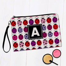 Cute Printed Ladybugs : Gift Makeup Bag Pattern Baby Shower Girl Friend Stamped  - £9.48 GBP+
