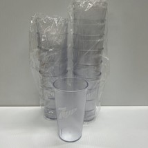 New (12) 7 Up Logo Restaurant Clear Plastic Tumblers Cups 16oz Impact - £26.06 GBP