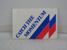 Vintage Canadian Political Pin - PC Party Catch the Momentum - Celluloid Pin - £11.76 GBP