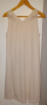 Vtg 60s/70s Shadowline light pink long nightgown lace &amp; satin details Me... - $17.99