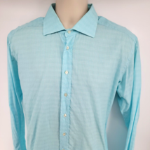 ETRO 42 Mens Button Shirt Blue Long Sleeve Made in Italy US Size L - £20.93 GBP