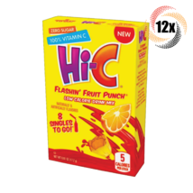 12x Packs Hi-C Singles To Go Flashin' Fruit Punch Drink Mix 8 Packets Each .61oz - £21.45 GBP