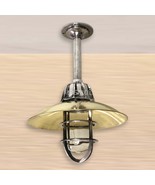 Ceiling Light Nautical Marine Aluminum &amp; Brass Vinatage Light Fixture - £104.66 GBP