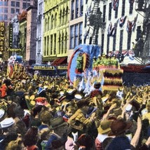 Mardi Gras 1940s Postcard Linen Vintage New Orleans Louisiana USA Canal Street - £9.74 GBP