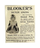 Blookers Dutch Cocoa 1894 Advertisement Victorian Exposition Grand Prix ... - €17,15 EUR