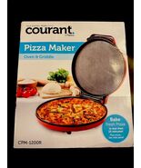 Courant RED 12 Inch Electronic Pizza Maker- Griddle- Calzone Maker -Oven, - $33.94