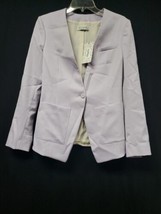 Nells Nelson Collarless Jacket Blazer Purple Lavender Wool/ Silk Size 40... - $233.71