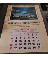 Osbourne Kemper Thomas 1959 Sample Wall Calender Cincinnati Gracious Living - £27.83 GBP