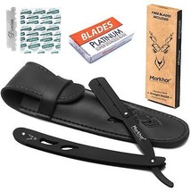 MARKHOR® Straight Razor with Replaceable Blades &amp; Carry Pouch | Premium ... - $17.80