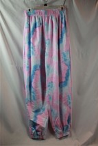 NIP Amazon Pink Blue Tie Dye Jogger Sweatpants Sz Medium Elastic Waist - $14.24