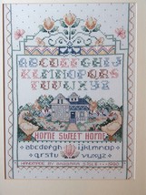 Home Sweet Home Sampler Cross Stitch FRAMED Alphabet Ducks Flowers House... - £30.92 GBP