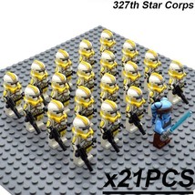 21pcs/set Jedi Aayla Secura and 327th Star Corps Star Wars Minifigures Toy - £23.88 GBP