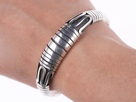 6.75&quot; Heavy Handmade sterling twisted wire bracelet - £177.64 GBP