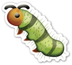 x3 10cm Vinyl Stickers caterpillar insects fun kids laptop creepy crawlies emoji - £3.05 GBP