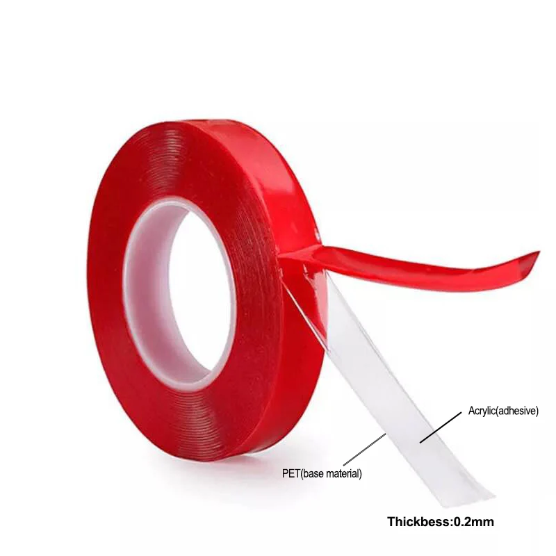 UANME 1 Roll 25M Heat Resistant Double-sided Transparent Clear Adhesive Tape Sti - £44.74 GBP