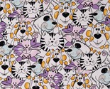 Flannel Dogs &amp; Cats Puppy Puppies Kittens Pets Fabric Print by the Yard ... - £7.07 GBP