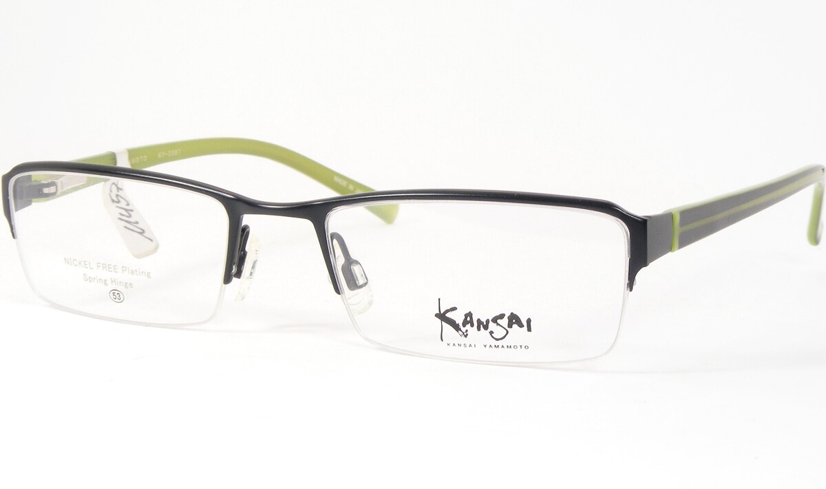 KANSAI YAMAMOTO KY-3087 4 Schwarz/Grün Selten Unique Brille 53-19-137mm ... - $105.88