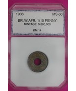 1936 British West Africa 1/10th Penny Guaranteed Authentic &amp; Genuine Coi... - $24.99