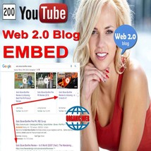 200 Youtube Video Embed to WEB 2.0 Blog Website | Permanent DF HQ Backlinks - £18.08 GBP