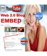 200 Youtube Video Embed to WEB 2.0 Blog Website | Permanent DF HQ Backlinks - $31.49 CAD