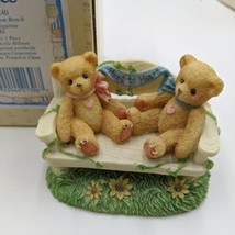 1996 Cherished Teddies &quot;Two Bears on Bench&quot; Figurine - CRT240 Event Figure  - £7.94 GBP