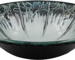 Credere Artsy Glass Vessel Bath Sink, Blue, Black And Silver, Novatto, G... - $222.96