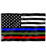 Anley Fly Breeze 3x5 Ft Thin Blue Red and Green Line USA Flag Police Fir... - £5.41 GBP